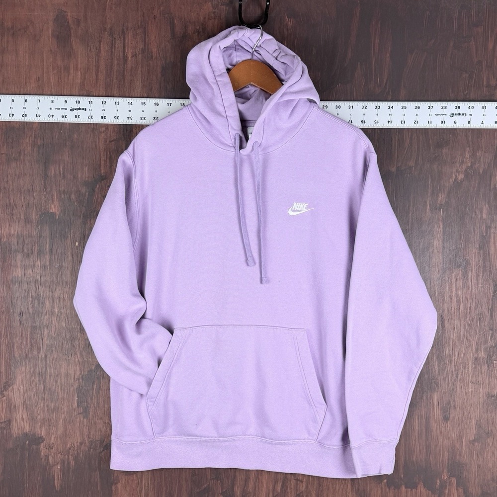 Nike Sportswear Club Fleece Pullover Hoodie BV2654-589 Violet Lilac Men Large